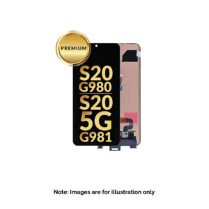 Samsung S20 Screen OEM With Frame Assembly Black Premium